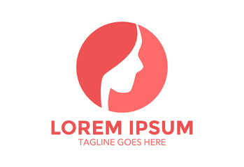 women beauty logo. vector illustration. icon. simple