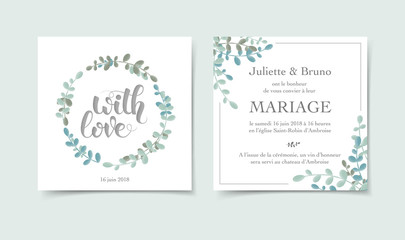Faire-part invitation mariage