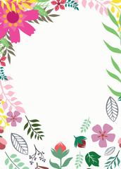 Fototapeta na wymiar Invitation card with a floral design