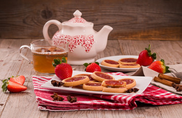 Strawberry tartlets. 
