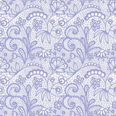 Lace seamless pattern with flowers