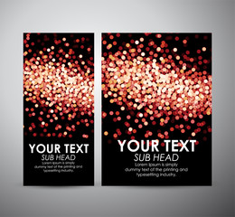 Fototapeta na wymiar Abstract red sparkle glittering background on Brochure business design template or roll up.