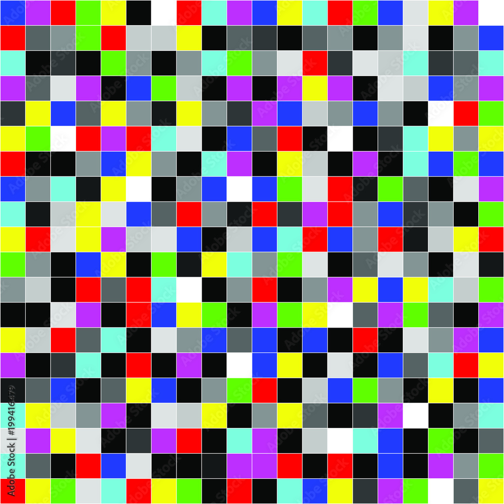Aufkleber seamless geometric color pixel noise with white lines pattern vector illustration