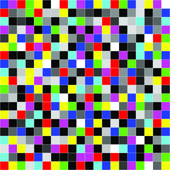 Seamless geometric color pixel noise with white lines pattern vector illustration