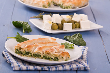 Greek spinach pie. 