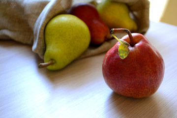pears on the table