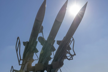 Fragment rockets of anti-aircraft missile system are directed up