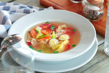 chicken soup with vegetables