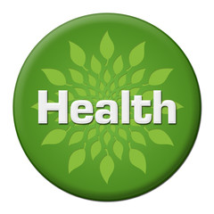 Health  Green Leaves Circle Badge Style 