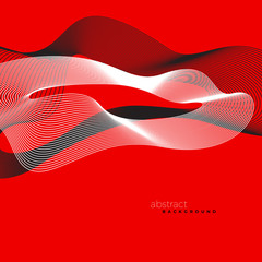 Abstract background with wavy blend shape. Vector illustration.