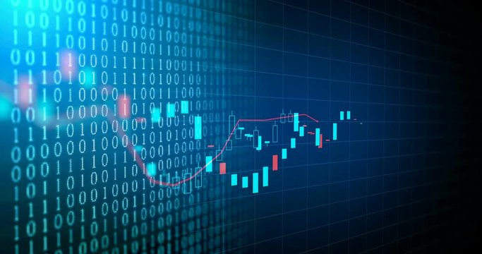 4k loop financial chart and stock market bar chart for use as  financial report and stock market presentation
