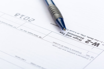 Tax forms, close up