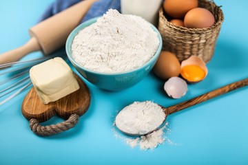 Basic baking ingredients