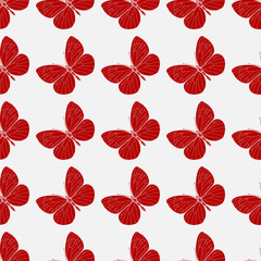 Seamless pattern with butterflies.