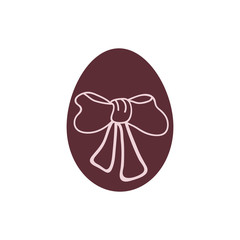 Eastern egg icon in flat style.