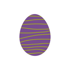 Eastern egg icon in flat style.