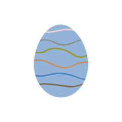 Eastern egg icon in flat style.