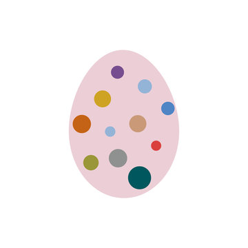 Eastern egg icon in flat style.