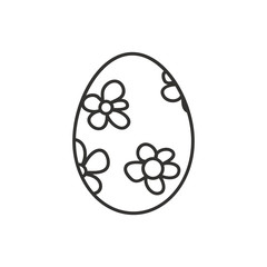 Eastern egg icon in outline style.