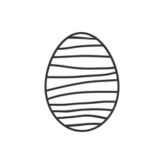 Eastern egg icon in outline style.