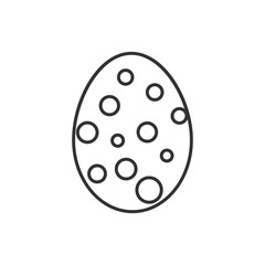 Eastern egg icon in outline style.