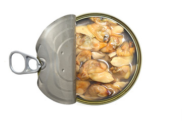 can of clams isolated