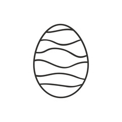 Eastern egg icon in outline style.