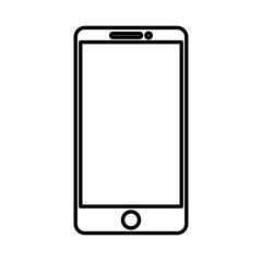 smartphone device wireless technology digital vector illustration outline