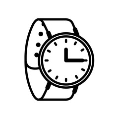 wrist watch time accessory trendy vector illustration outline