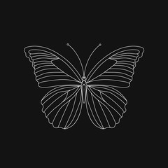 Vector. Abstract polygonal butterfly