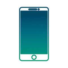 smartphone device wireless technology digital vector illustration degraded green color