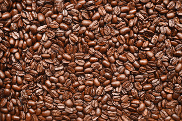 Close up of coffee beans for background