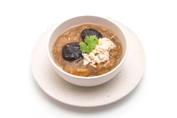 Braised Fish Maw in Red Gravy Soup with Crab in bowl