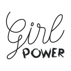 power girl calligraphy message