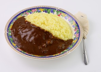 サフランライスのカレー