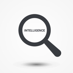 Learning Concept: Magnifying Optical Glass With Words Intelligence