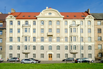 Fototapeta premium Riga, Latvia historical apartment buildings from the beginning of 20th century