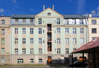 Riga, Latvia historical apartment buildings from the beginning of 20th century