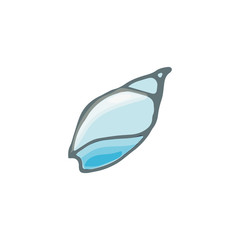 Shell icon in cartoon style.