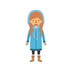 little girl with winter clothes