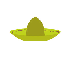 Mexican hat icon in flat style.
