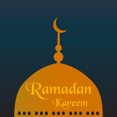 Ramadan Kareem card in simple style