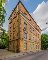 Fototapeta na wymiar Riga, Latvia historical apartment buildings from the beginning of 20th century