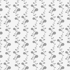 Seamless vector black and white background. Floral pattern design and graphic art backdrop for wrapping paper, wallpaper, web page background, wedding invitation design. SIlver and grey color vector