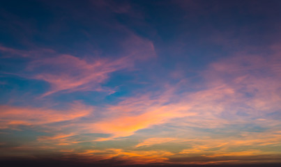 Fototapeta na wymiar twilight colorful sky and cloud