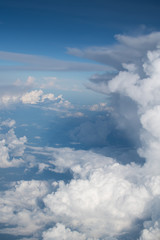 Fototapeta na wymiar blue sky scatter spread cloud background