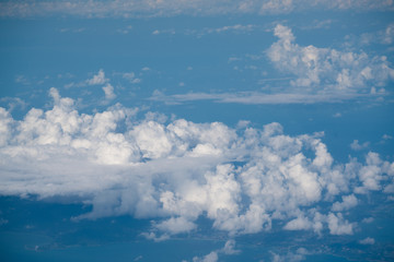 Naklejka na ściany i meble Sky background over spread cloud scatter