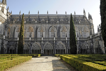 Detailansicht, Mosteiro Santa Maria da Vitoria, Kloster des Kampfes, Batalha, Zentralportugal, Portugal, Europa