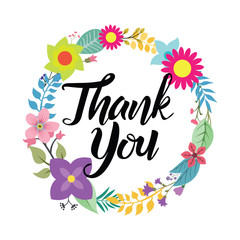 Thank you card floral design