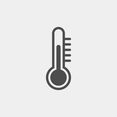 Thermometer flat vector icon. Temperature flat vector icon	